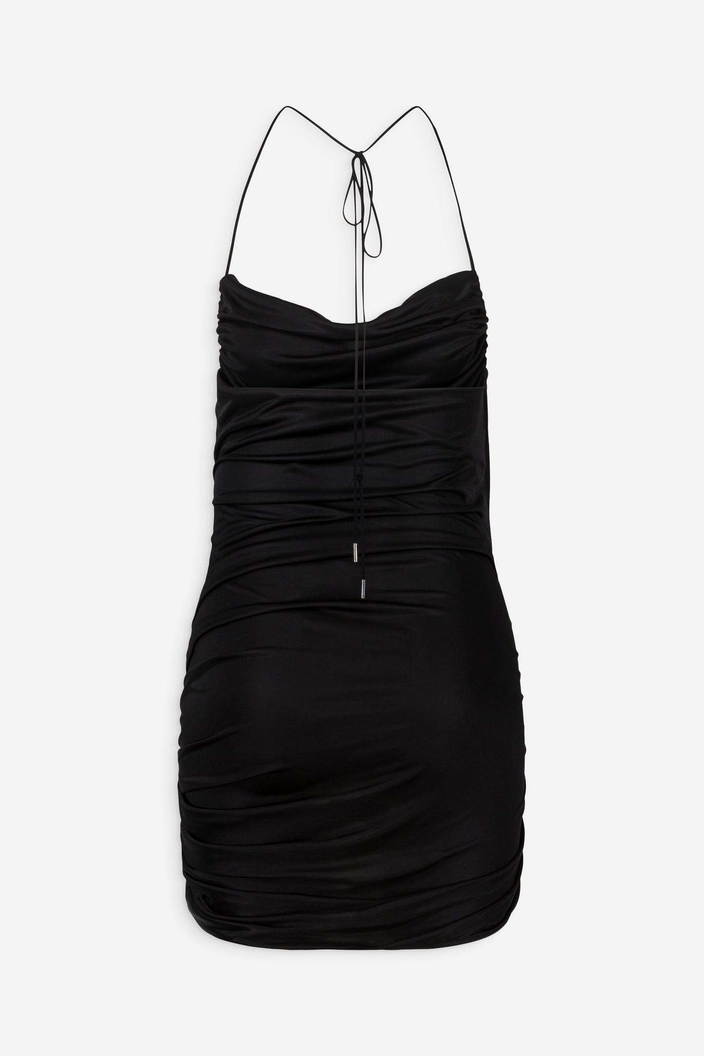 Ruched strap mini dress